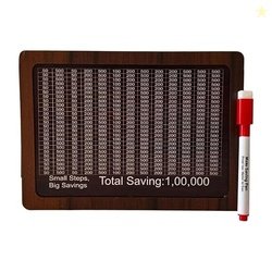 Eitheo Wooden Piggy Bank | 1 Lakh Money Saving Box with Numbers | Mone