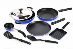 Crystal Eco Plus 8-pc Non-Stick Cookware Set, PFOA Free, Tawa, Kadhai