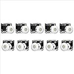 Sturlite Eva 3W LED Spotlight| 3000K Warm White Color Temperature| 36mm-Cutout & Compact Design Ceiling Ligh| CRI Tech with High Voltage Protection Downlight – Pack of 10