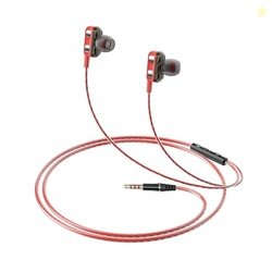 amazon basics in-Ear Wired Earphones with 9 mm Dual Drivers, in-Line M