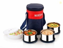 TOFEE Lunch Tiffin with 3 Stainless Steel Containers & 1 Plastic Dabba