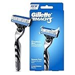 Gillette Mach 3, Shaving Razor For Men | Most Comfortable Shave | 3D Blade Technology | Metal Handle For Superior Grip