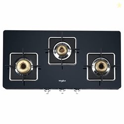 Whirlpool 3 Burner Auto Ignition Heavy Duty Forged Brass Gas Stove wit