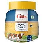 Gits Cow Ghee 500 ml Jar | Pack of 1 | Aroma in every drop |Pure Veg, Pure Cow Ghee, Desi Ghee, No preservatives | Rich Taste & Aroma | Good source of Vitamin A, Delicious, Healthy & Nutritious | Good for Digestion, Heart, Skin and Hair | Homemade taste
