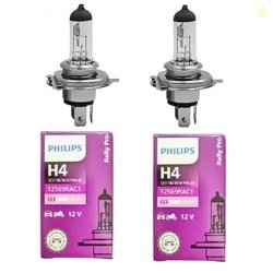 Philips Rally Pro H4 Headlight Bulb Set of 2, P43t 12V 100/90W | High