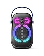 Soundcore Anker Rave Neo 2 Portable Speaker with 80W Stereo Sound,Partycast 2.0,Light Show,Ipx7 Waterproof(Floats On Water) 18H Playtime,Customizable Eq & Bass Up for Party,Backyard-Black,USB