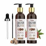 Dabur Cold Pressed 100% Pure Castor (Arandi) Oil – 400ml (Pack of 2 x 200ml) | Promotes Hair Growth, Hydrates Skin & Reduces Wrinkles | Rich in Vitamin E, Omega 6 & 9 | No Mineral Oil, No Hexane & No Added Silicones