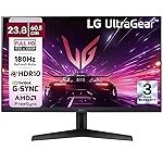 LG 24″ Inches Ultragearâ¢ FHD IPS Gaming Monitor, 1ms (GtG), 180Hz, HDR10,FPS Counter, NVIDIA G-SYNC Compatible, AMD FreeSync, HDMI, DP, Headphone Out, virtually Borderless with Tilt, Black 24GS60F