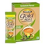 Tata Tea Gold All-in-1 Instant Premix Cardamom Tea, 14g Per Serve, Quick & Easy To Make Cardamom Tea, 10 Sachets