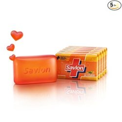 Savlon Moisturizing Glycerin soap bar with germ protection, Pack of 5-