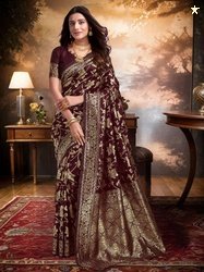 KALINI Floral Woven Design Banarasi Saree