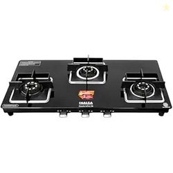 INALSA Premium Slim Gas Stove 3 burners Glasstop 77cm|6Yr Warranty on