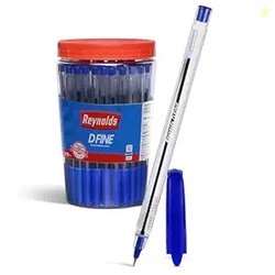 Reynolds DFINE Ball Pen SET - 70 BLUE PENS WITH COMFORTABLE GRIP |BLUE