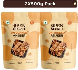 OPEN SECRET Premium Unjunked Anjeer- High Protein Figs (2 x 500 g...mo