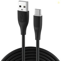 Portronics Silklink 3A USB A to Type C Fast Charging & Data Sync cable