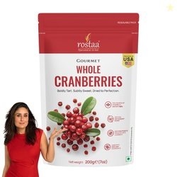 Rostaa Gourmet Whole Cranberries 200 gms | Rich in Antioxidants, Fiber