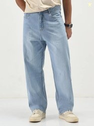 Urbano Fashion Men Loose Fit Mid Rise Light Blue Jeans