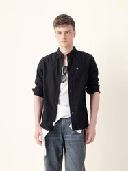 THE BEAR HOUSE Men Slim Fit Solid Button Down Collar Casual Shirt