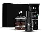 The Man Company Detan Facial Kit – Charcoal Face Wash, Charcoal Scrub, Daily Moisturising Face Cream | Best Detan Care – Pack of 3| Gift set for friend | Valentine Gift set for him
