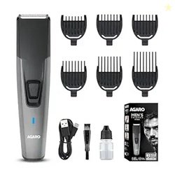 AGARO Beard Trimmer MT5005, 90 mins run time with Type C, 6 comb attac