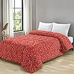Zinnia Ultra Soft Microfibre Printed Comforter | (Print – Shapes) (Stroke Red and Navy)