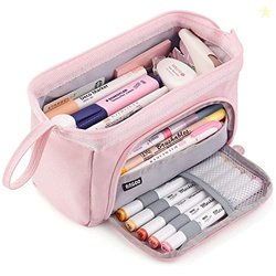 Storite Canvas Pencil Case, Handheld Pen Pouch, Pencil Case for Kids,