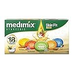 Medimix Ayurvedic Skinfit Bathing Soaps 125G (Pack Of 5)| For Healthy & Protected, Cool & Fresh, Soft & Supple, Radiant & Glowing Body | Paraben & Sulphate Free | 100% Vegan
