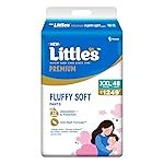 Little’s Premium Baby Diapers XXL Size | Pants Style | 15-25 kg | 48 Count – Pack of 1 | Super Jumbo Baby Diaper with Leakage Guard, Wetness Indicator & 12 Hours Absorption