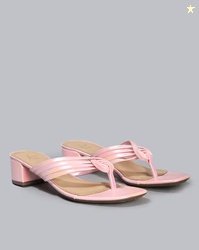 FIVE BY INC.5 Women Slip-On Chunky Heeled Sandals
