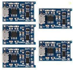 TCS 5PCS 5V 1A Micro USB 18650 Lithium Battery Charging Board Cha...mo