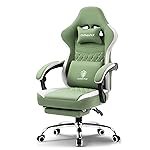 Dowinx Multi-Functional Ergonomic Gaming & Computer Chair â Cooling Gel Pad, Breathable Fabric, Massage Cushion Adjustable Neck & Lumbar Pillow for Back Support & Footrest, Home & Office Chair