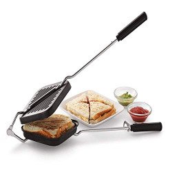 PANCA Gas Toaster Grill Sandwich Maker | Cast Aluminium Non-Stick Coat