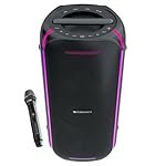 Zebronics Portable Bluetooth Speaker, 90W, Upto 6 Hours Playback, Dual Full-Range Drivers, Karaoke, TWS, BT v5.3, USB, AUX, RGB, Deep Bass, Wireless Mic with Display, Type-C Charge (Party Fyre 100)