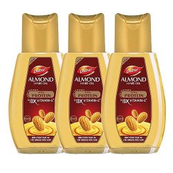Dabur Almond Hair Oil - 870ml (290ml x 3) | Provides Damage Protection