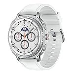 Samsung Galaxy Watch8 Classic (46mm Bluetooth, White) with 3nm Processor | Dual GPS | Sapphire Glass & Stainless Steel | 5ATM & IP68 | BP, ECG, IHRN & Vascular Load Monitoring | Anti-oxidant Index