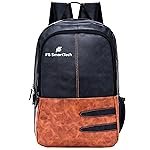 20L Small Faux Leather Water Resistant Anti Theft Laptop Backpack for 16 Inch Laptop/Backpack for Men/Women (Navy)