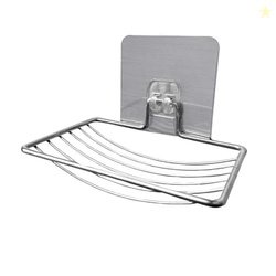 Sulfar Soap Dish Holder,Self Adhesive Wall Mounted Soap Sponge Holder