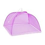 Sulfar Food Cover Umbrella Tent Mosquito Protection Mesh Screen Reusable and Collapsible Outdoor Picnic BBQ Food Covers Net for Flies Bugs & Mosquitoes (Multicolor)