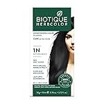 Biotique Herbcolor Conditioning Hair Colour l Ammonia Free Hair Color l 9 Organic Herbal Extracts l Natural and Healthy Shine l 50g + 110ml| Natural Black 1N (Pack of 1)