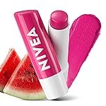 NIVEA Watermelon Shine 4.8g Lip Balm|24 H Melt in Moisture Formula|Natural Oils|Glossy Finish,4.8 g (Pack of 1)