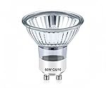 AuraDecor GU10 Halogen Light Bulb, 50W, 2800K Warm White, Dimmable Spotlights for Track & Candle Warmer Lamps (1, Warm White)