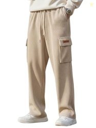 SMOWKLY Men's Corduroy Pants | Mens Casual Trouser Regular Fit | Elast