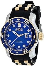 Invicta Stainless Steel Analog Blue Dial Men Watch-39101, Black Band