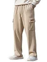 SMOWKLY Men’s Corduroy Pants | Menâs Casual Trouser Regular Fit | Elastic Waist Drawstring | Relaxed Fit Stretchable & Comfortable Textured Fabric Cargo Pant for Men