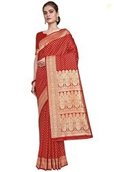 Glory Sarees Womens Banarasi Silk Saree With Blouse Piece (Luxury127_R