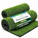 25 MM High Density Artificial Grass Bathmat Carpet Mat for Balcony Multipurpose Entryway Floor Doormat for Lawn Garden Terrace & Office (37 X 57 Cm, Green Pack of 2)