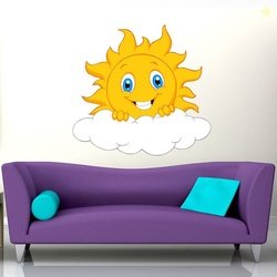 58 cm Decor villa sun Multicolor Wall Sticker Removable Sticker (...mo