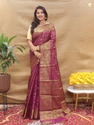 Royal Rajgharana Saree Ethnic Motifs Woven Design Zari Art Silk Banara
