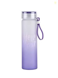 WELOUR Purple & White Typography Printed Water Bottle 500 ml