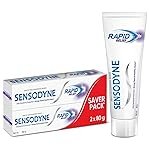 Sensodyne Toothpaste Rapid Relief | Fast Sensitivity Relief Tooth Paste Combo Pack – 160gm (80gm x 2) | Fresh Taste | Dentist Recommended